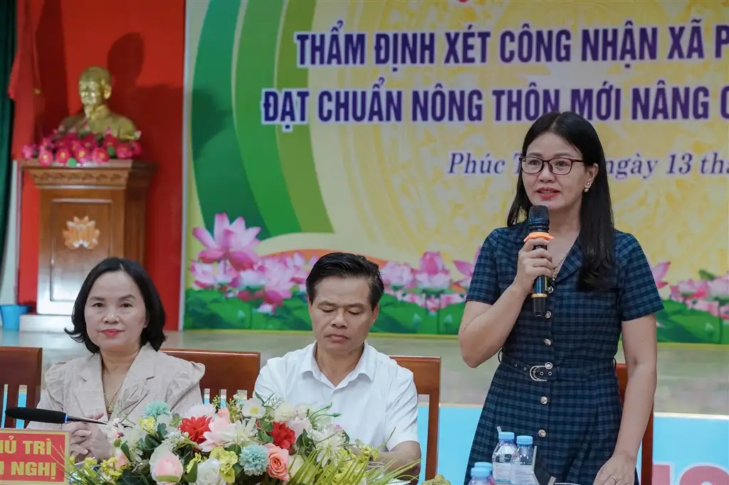 Thẩm định xét công nhận xã đạt chuẩn NTM nâng cao xã Phúc Thành