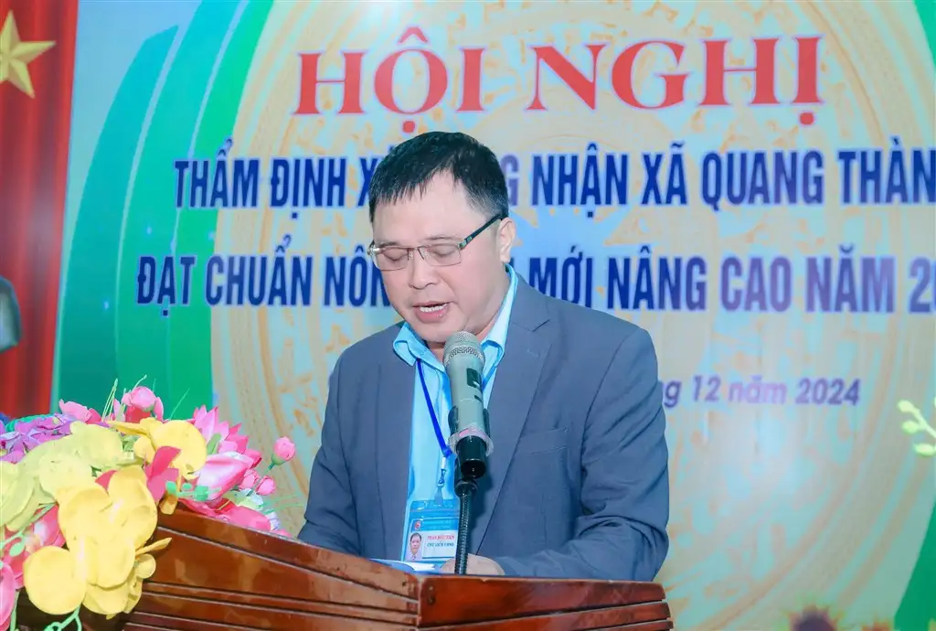 Thẩm định xét công nhận xã đạt chuẩn NTM nâng cao Quang Thành và Kim Thành (huyện Yên Thành)