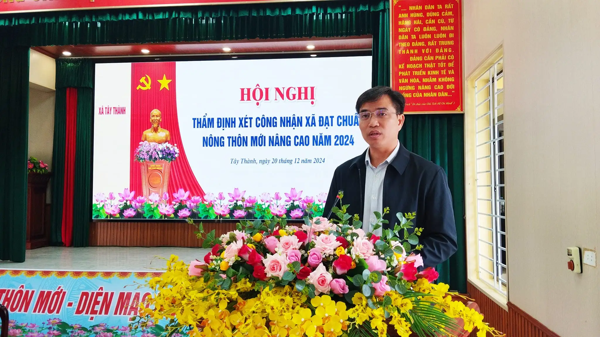 Thẩm định xét công nhận xã đạt chuẩn NTM nâng cao năm 2024 tại xã Tây Thành