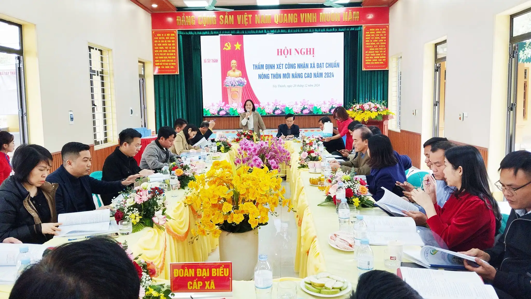 Thẩm định xét công nhận xã đạt chuẩn NTM nâng cao năm 2024 tại xã Tây Thành