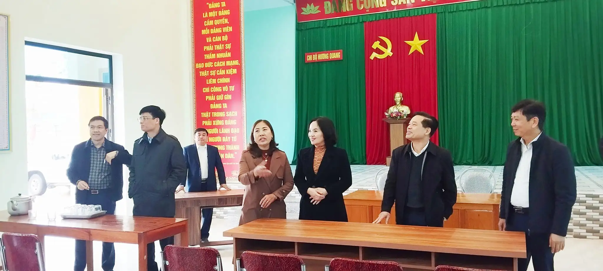 BCĐ NTM tỉnh thẩm định xét công nhận xã đạt chuẩn NTM kiểu mẫu về an ninh trật tự năm 2024 tại xã Yên Sơn