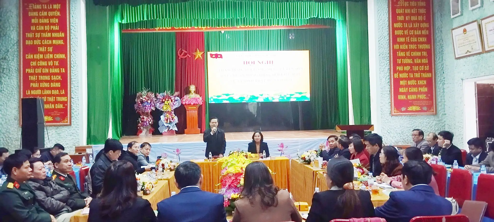 BCĐ NTM tỉnh thẩm định xét công nhận xã đạt chuẩn NTM kiểu mẫu về an ninh trật tự năm 2024 tại xã Yên Sơn