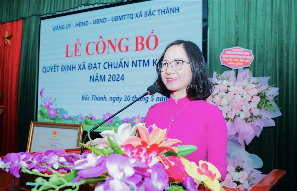 Lễ công bố xã Bắc Thành đạt chuẩn NTM kiểu mẫu năm 2024
