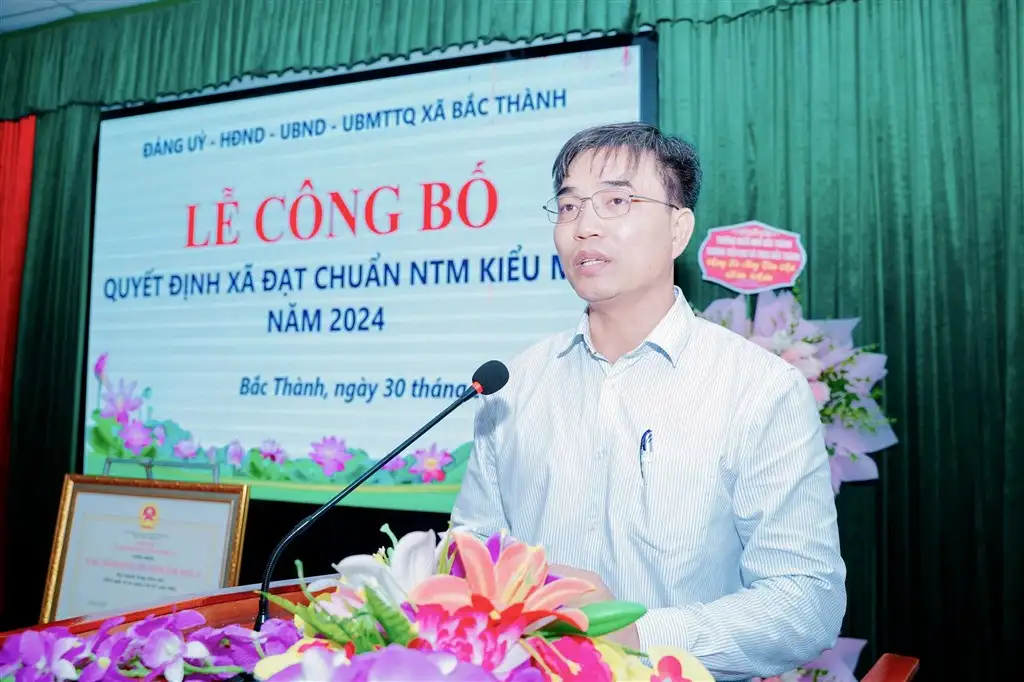 Lễ công bố xã Bắc Thành đạt chuẩn NTM kiểu mẫu năm 2024