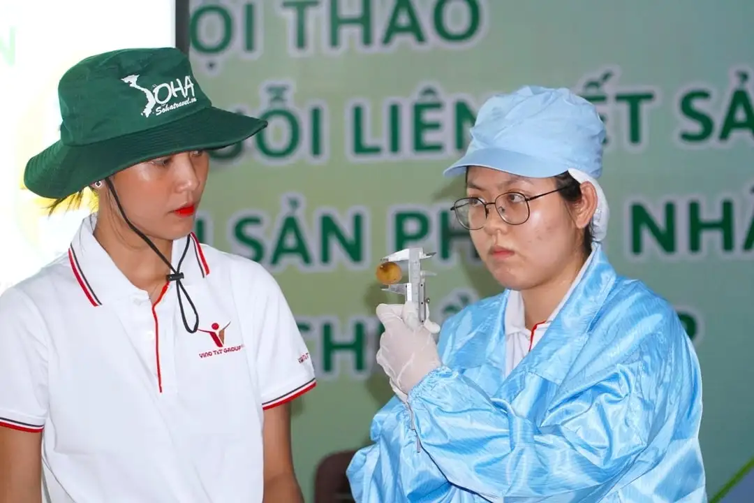 Cận cảnh quy trình kiểm soát chất lượng thanh nhãn xuất khẩu