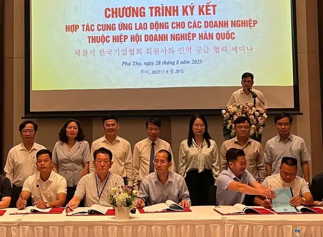 Thiếu hụt lao động, doanh nghiệp Hàn Quốc ‘đặt hàng’ Phú Thọ cung ứng theo tháng