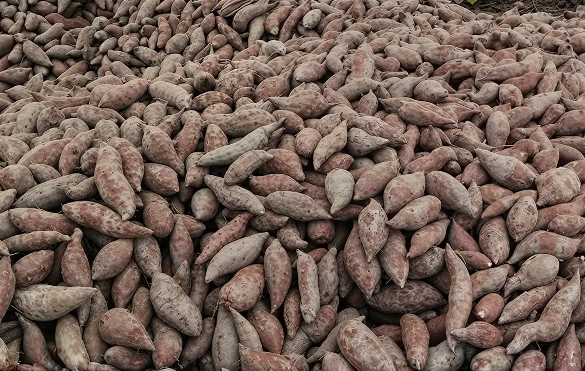 Sinh lợi kép với khoai lang tím và rơm lúa