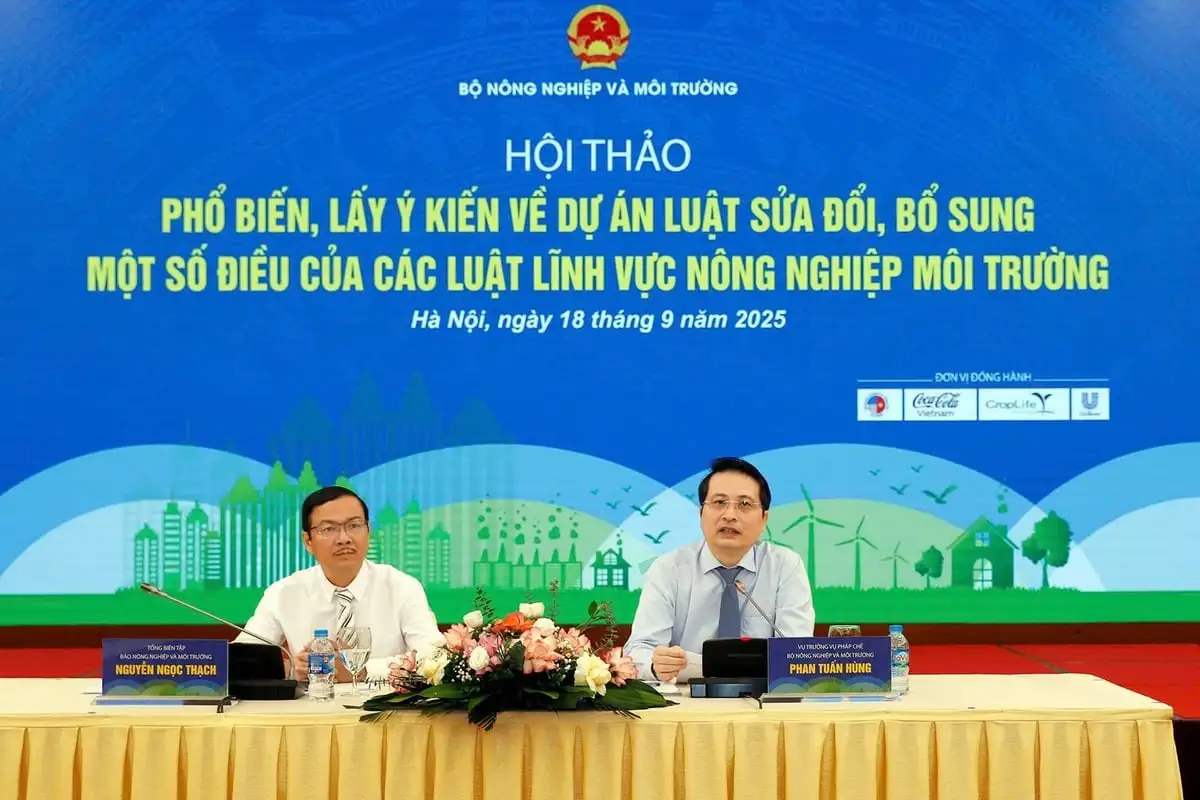Xây dựng Luật sửa đổi 15 Luật trong lĩnh vực nông nghiệp và môi trường