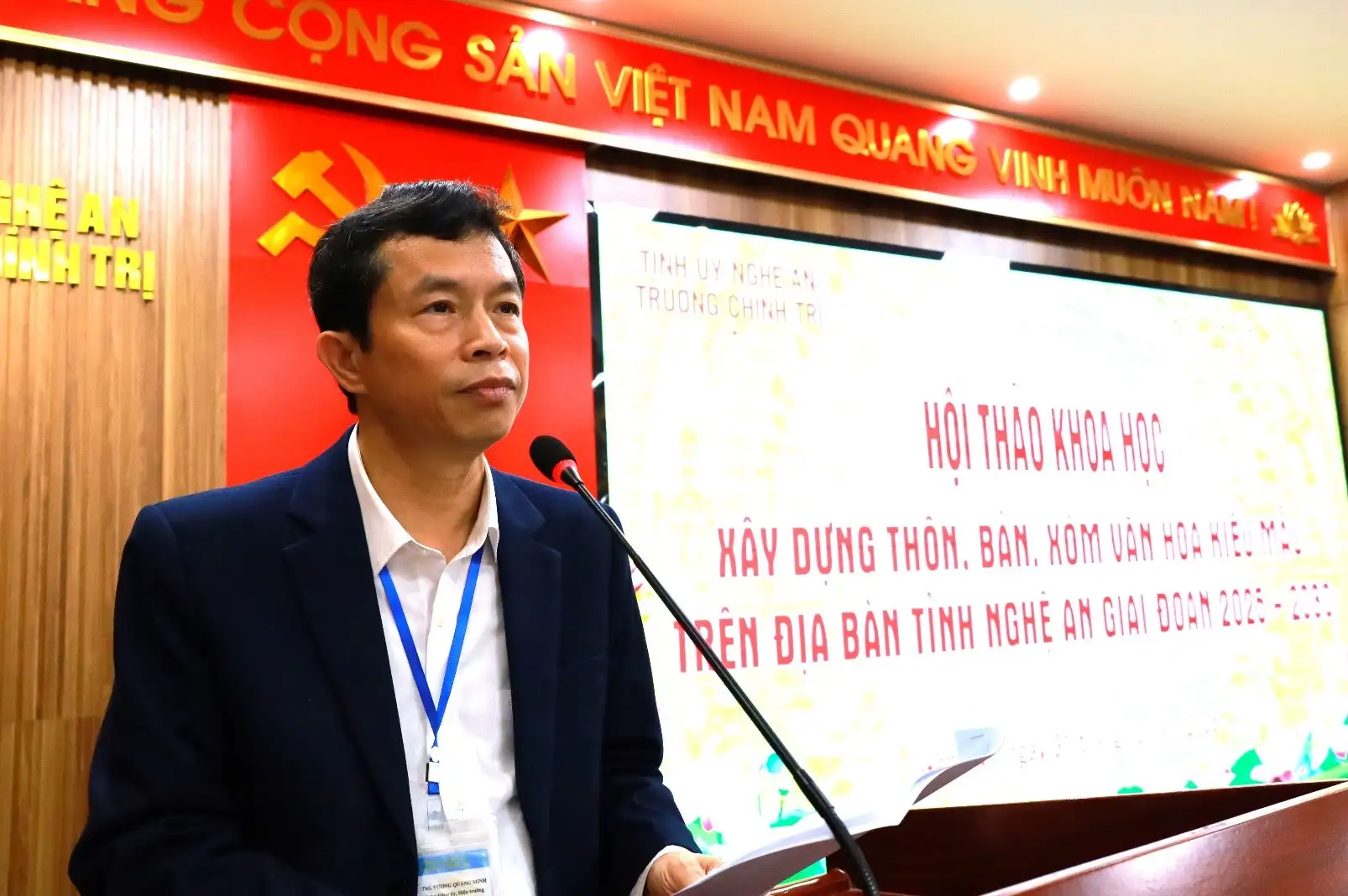 Trường Chính trị tỉnh tổ chức Hội thảo khoa học với chủ đề “Xây dựng thôn, bản, xóm văn hóa kiểu mẫu trên địa bàn tỉnh Nghệ An giai đoạn 2025–2030”