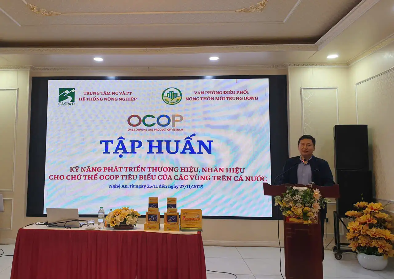 Tập huấn chuyên sâu cho cán bộ, chủ thể OCOP về kỹ năng phát triển thương hiệu, nhãn hiệu