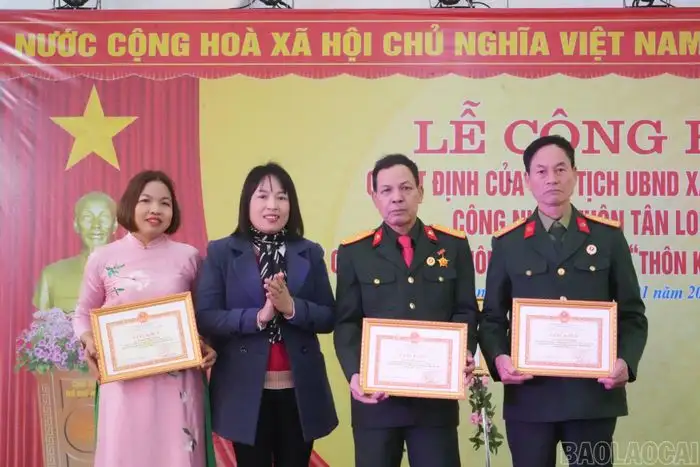 Xã Trấn Yên công bố thôn Tân Long đạt chuẩn nông thôn mới, thôn kiểu mẫu năm 2025