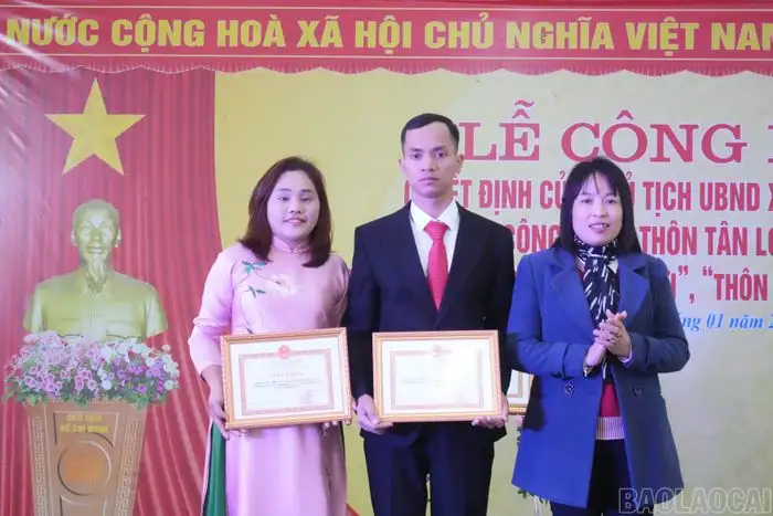 Xã Trấn Yên công bố thôn Tân Long đạt chuẩn nông thôn mới, thôn kiểu mẫu năm 2025