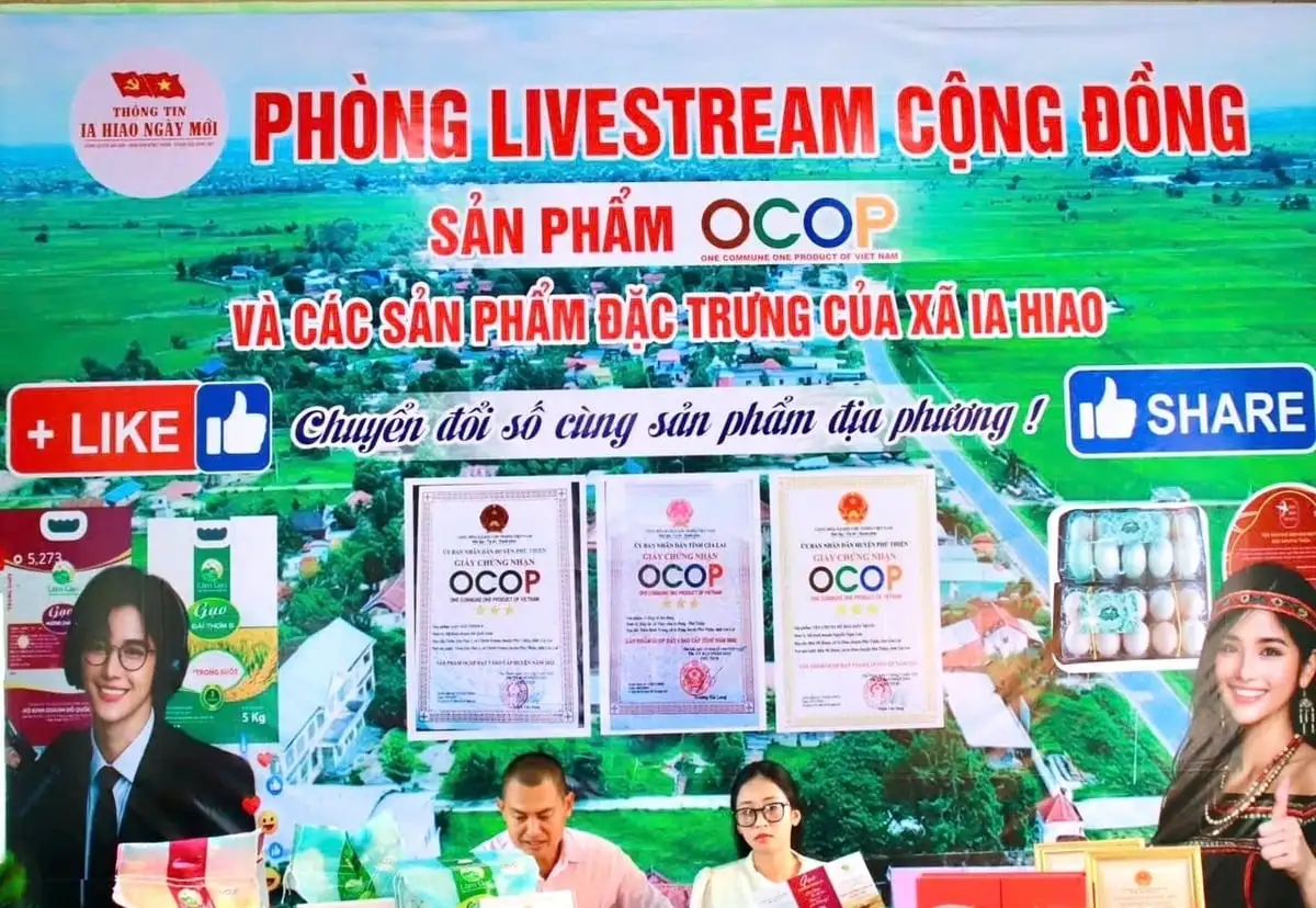 Một xã ở Gia Lai ra mắt phòng livestream phục vụ người dân bán hàng