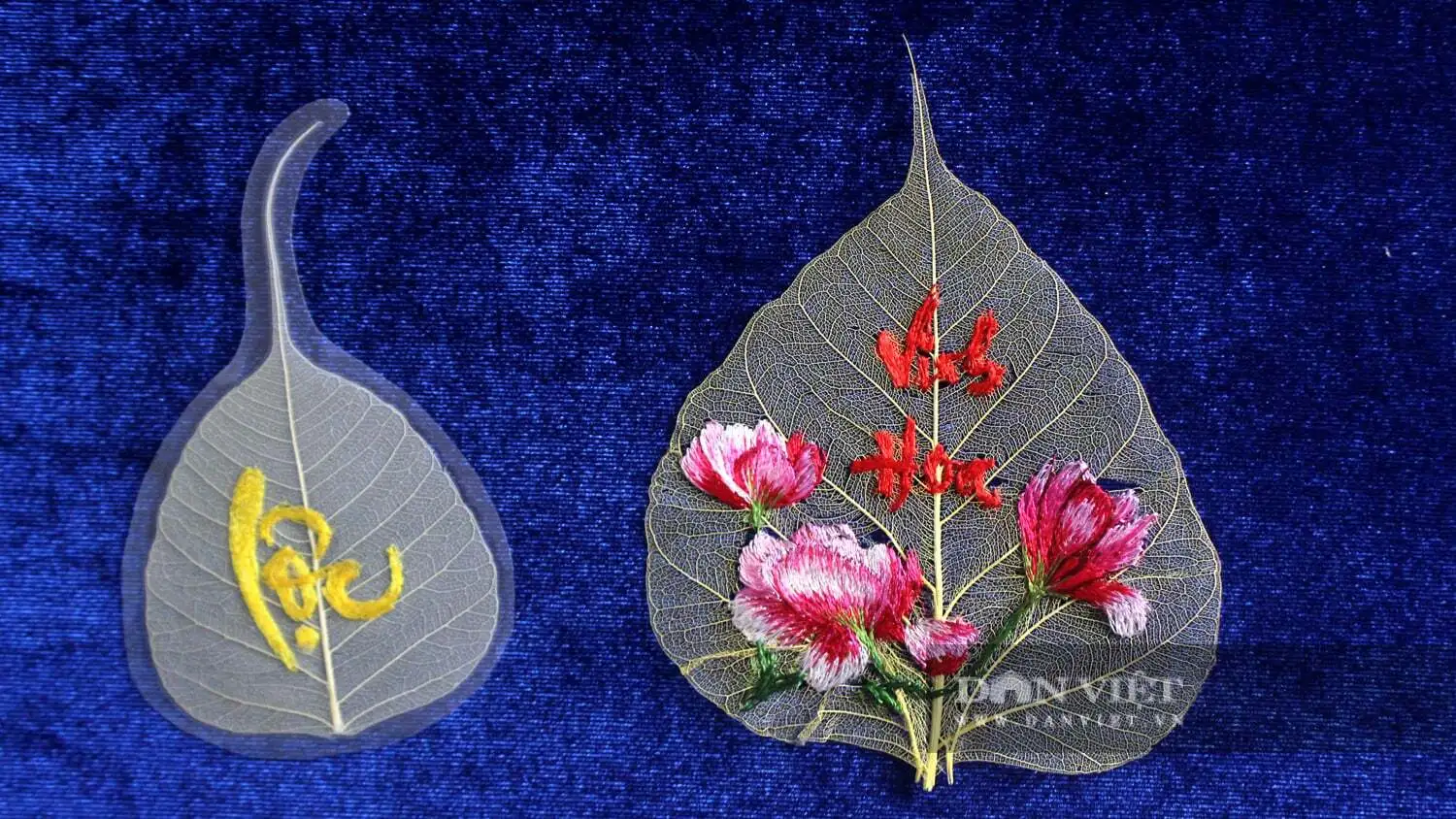 Thêu tranh trên lá bồ đề, người phụ nữ Đồng Nai đã có sản phẩm OCOP 3 sao