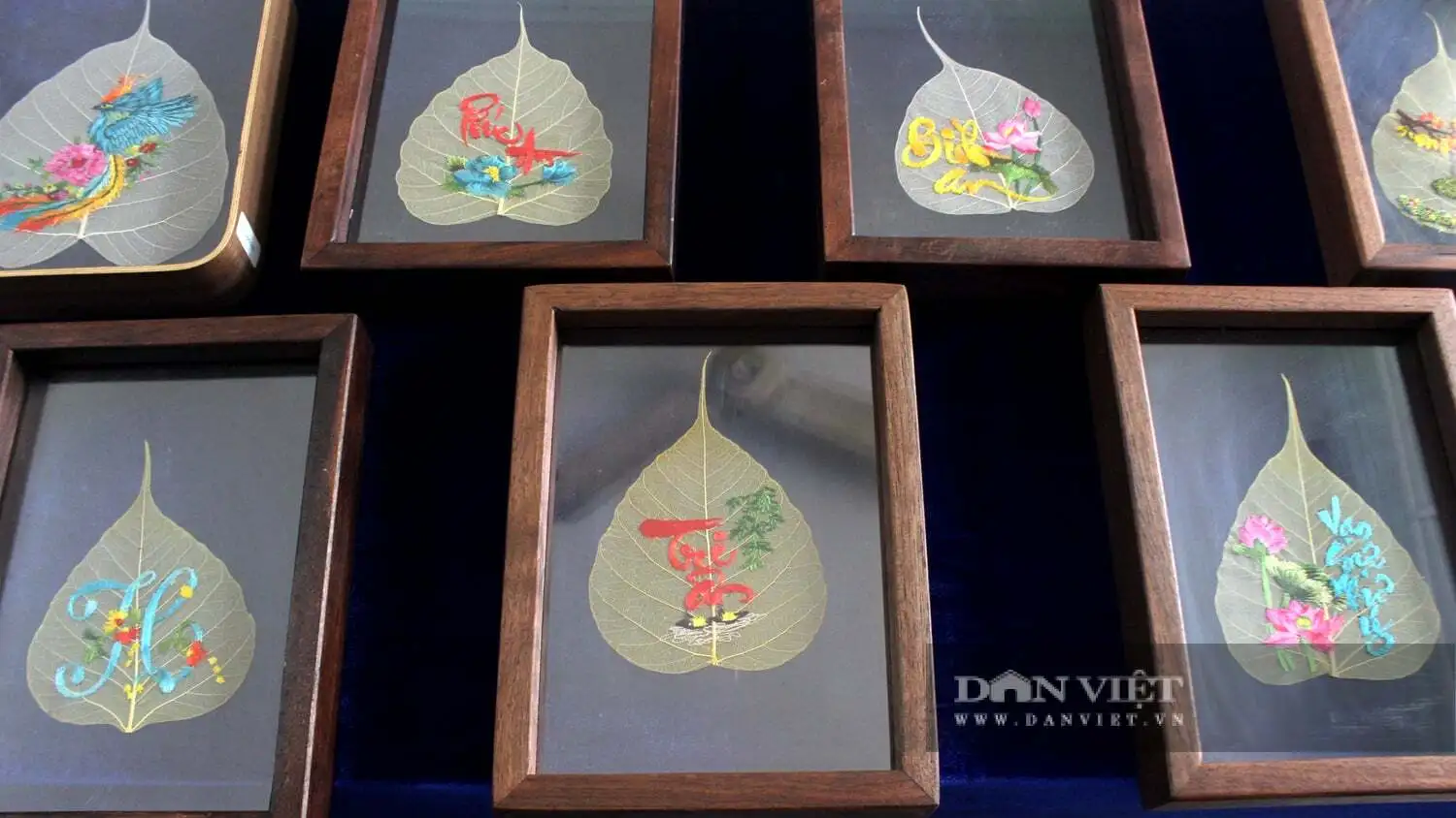 Thêu tranh trên lá bồ đề, người phụ nữ Đồng Nai đã có sản phẩm OCOP 3 sao