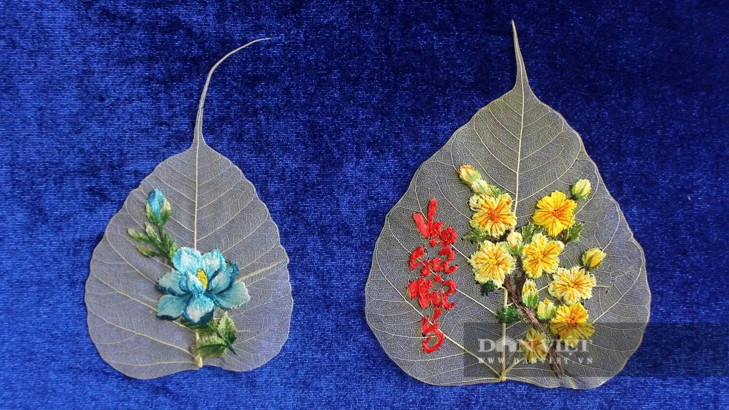 Thêu tranh trên lá bồ đề, người phụ nữ Đồng Nai đã có sản phẩm OCOP 3 sao