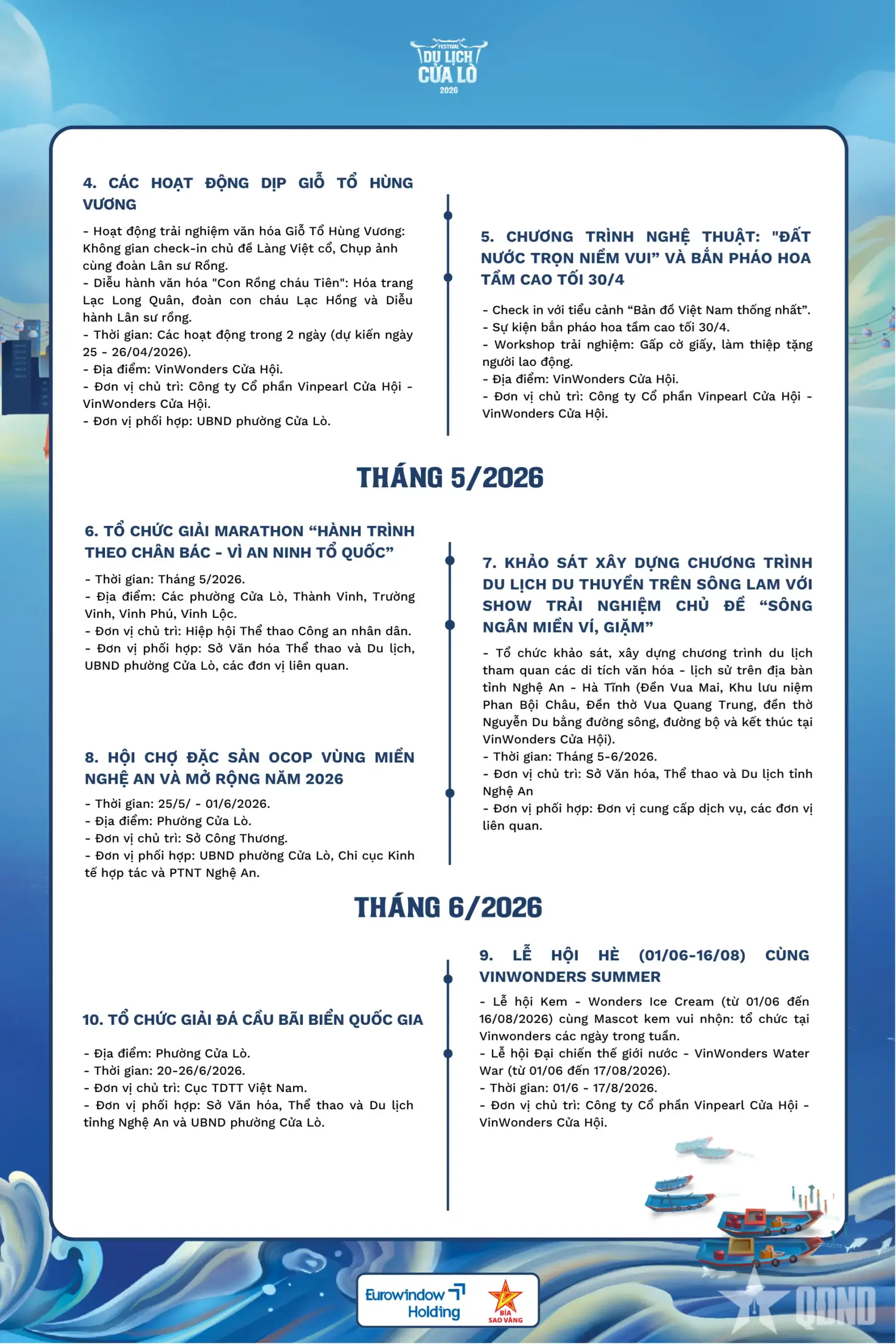 Nghệ An lần đầu tổ chức Festival Du lịch Cửa Lò “Bốn mùa biển gọi”