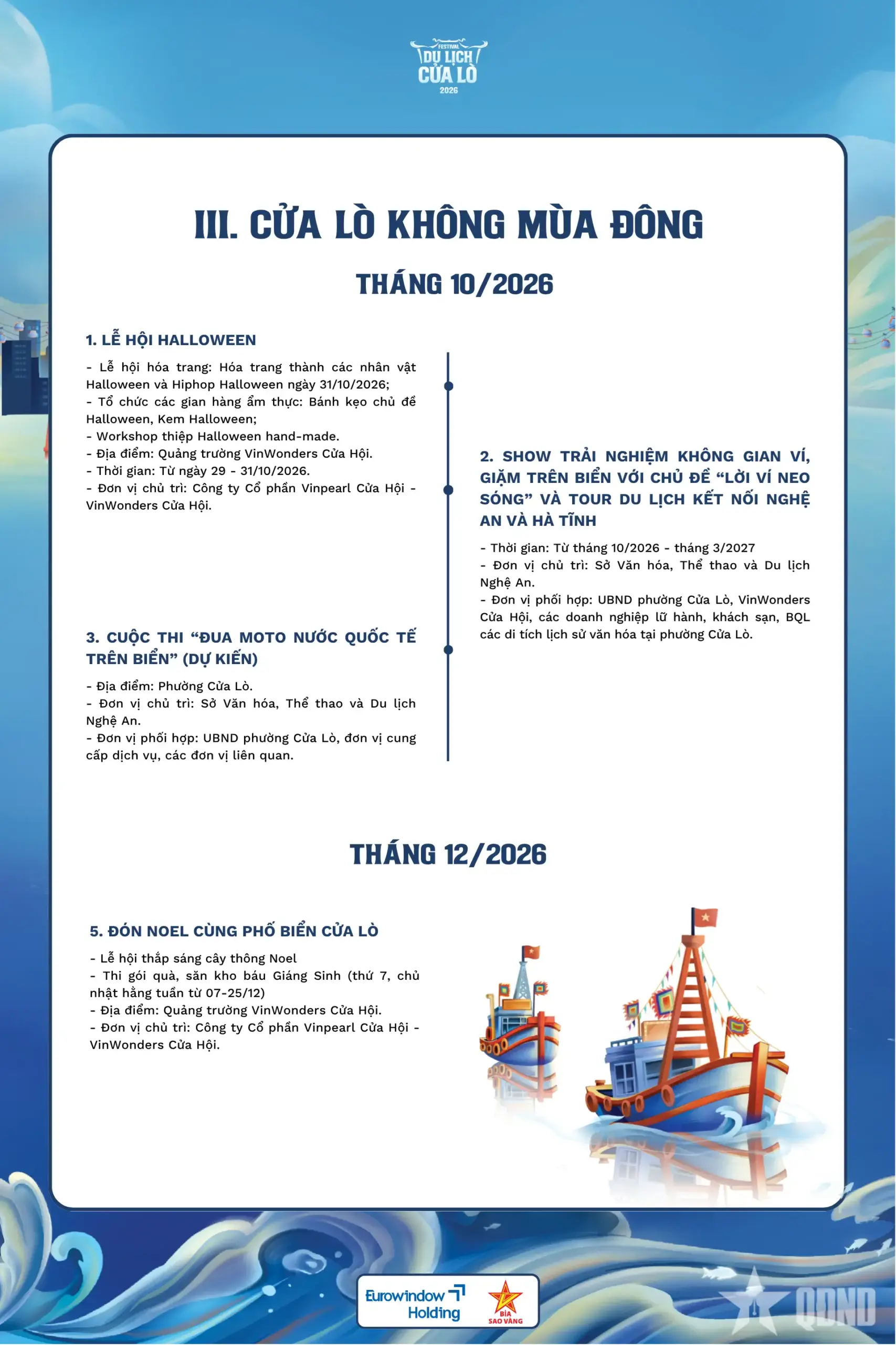 Nghệ An lần đầu tổ chức Festival Du lịch Cửa Lò “Bốn mùa biển gọi”