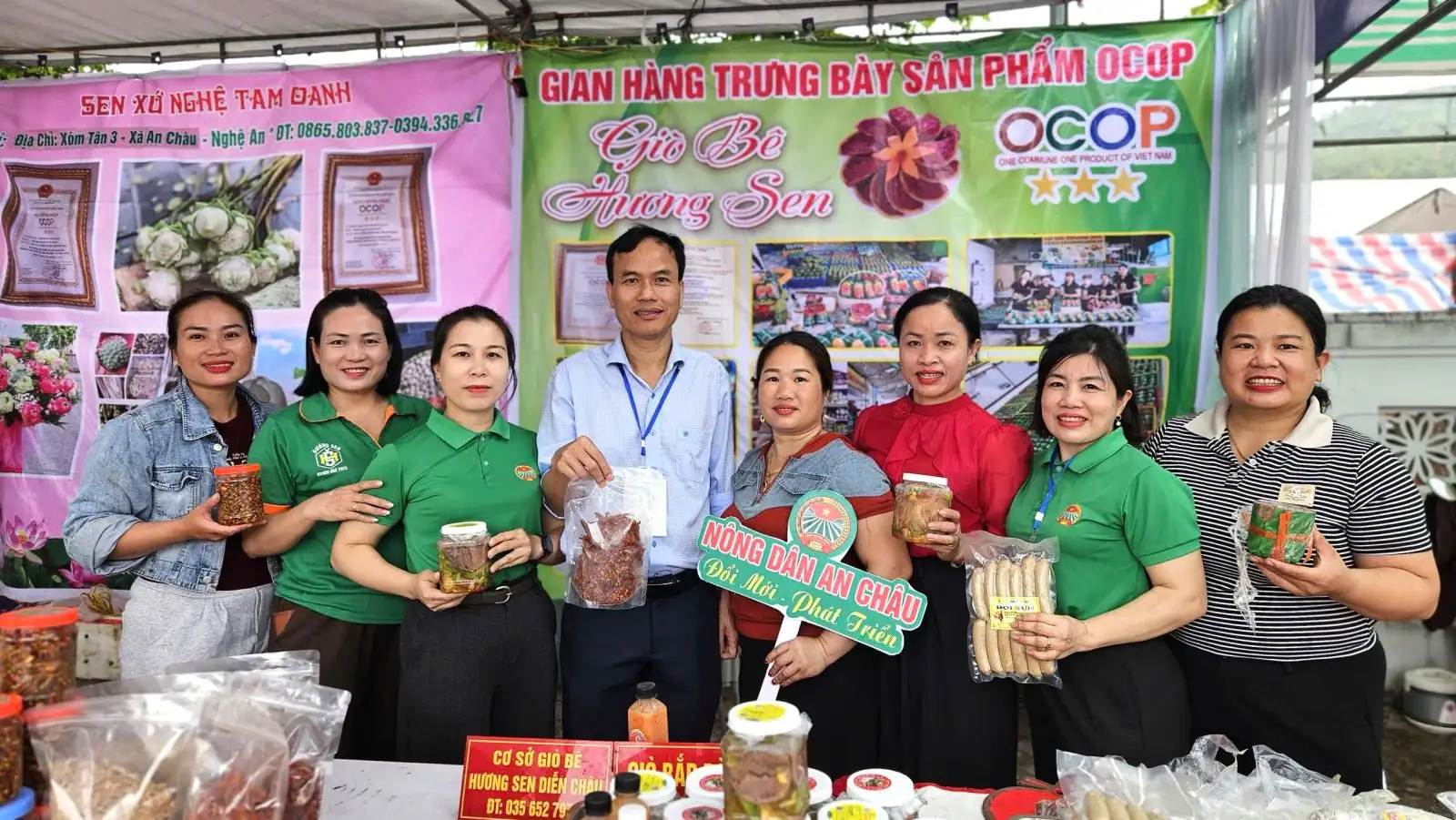 Nhiều sản phẩm OCOP trưng bày tại Lễ hội đền Cuông