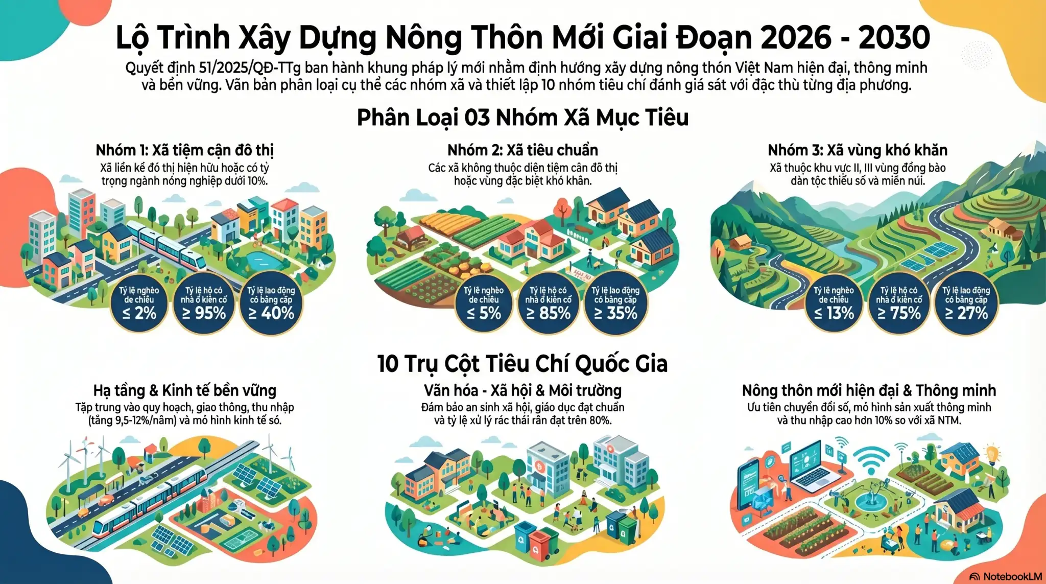 Phân loại nhóm xã trong xây dựng nông thôn mới giai đoạn 2026-2030 trên địa bàn tỉnh Nghệ An