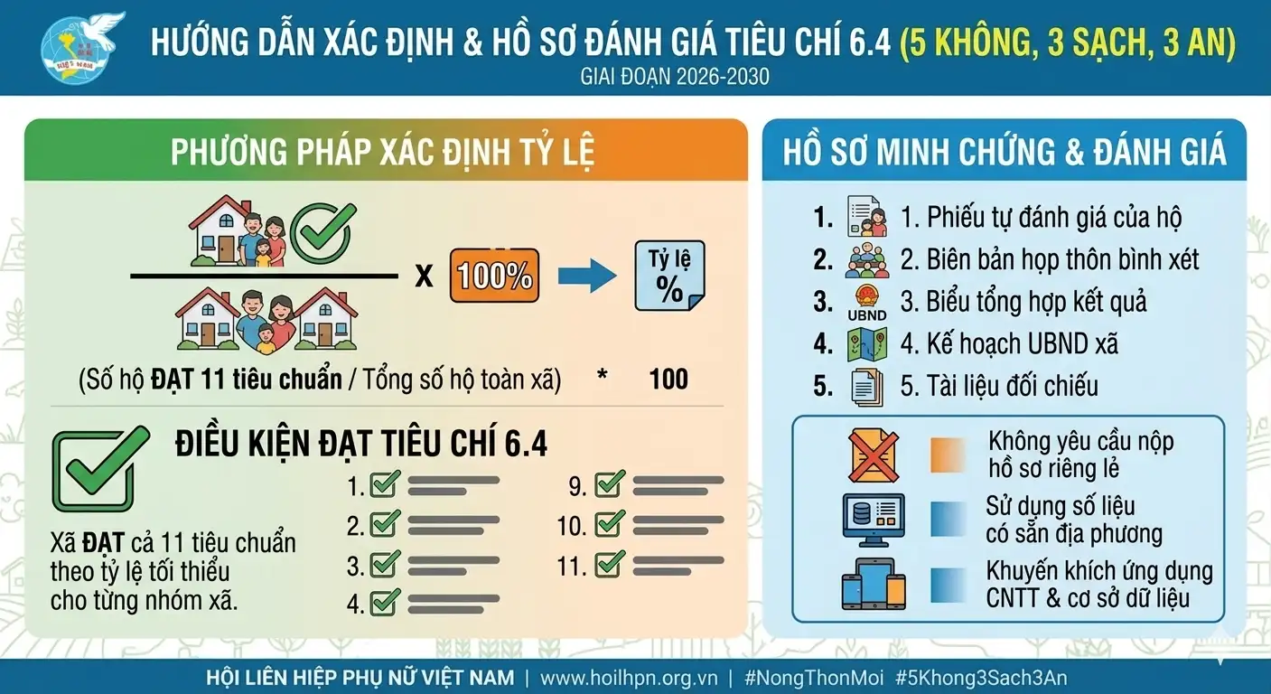 infographic: Hướng dẫn thực hiện tiêu chí 6.4 trong Chương trình mục tiêu quốc gia xây dựng nông thôn mới của