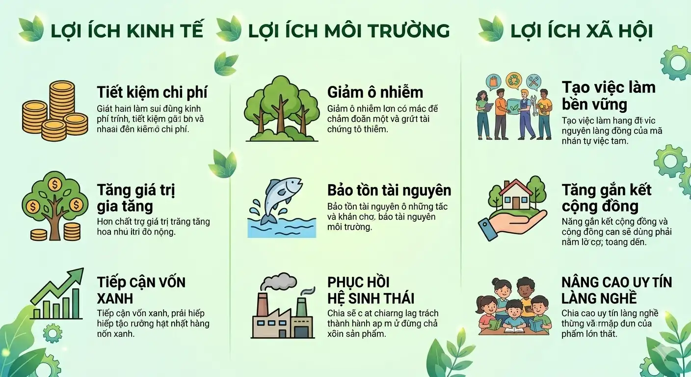Infographic: Hướng dẫn giải pháp thúc đẩy sản phẩm OCOP xanh, thân thiện môi trường, tiết kiệm tài nguyên theo hướng kinh tế tuần hoàn