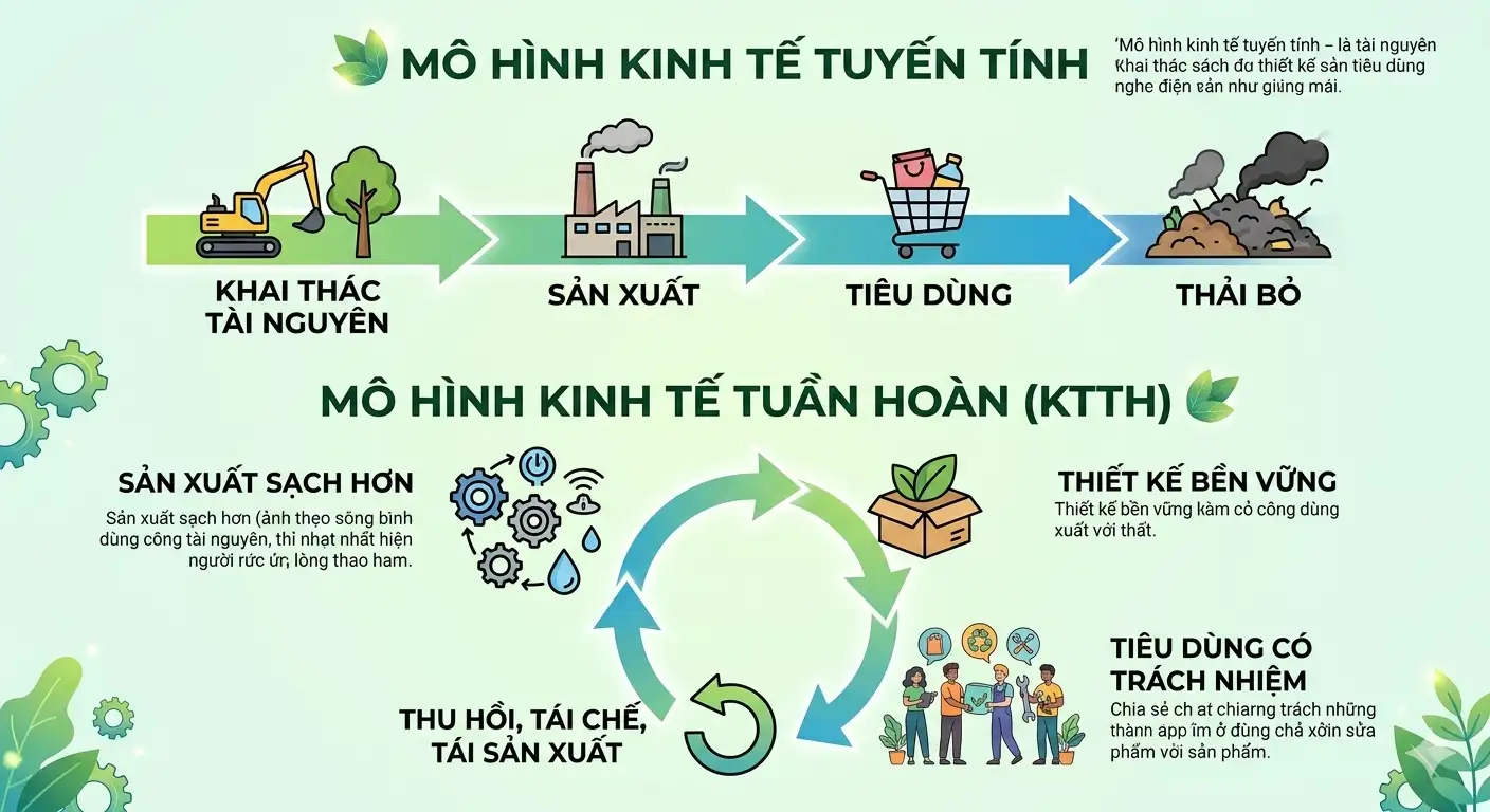 Infographic: Hướng dẫn giải pháp thúc đẩy sản phẩm OCOP xanh, thân thiện môi trường, tiết kiệm tài nguyên theo hướng kinh tế tuần hoàn