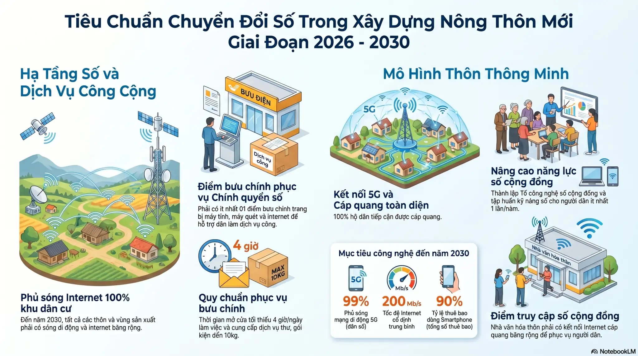 infographic: Hướng dẫn một số nội dung tiêu chí, điều kiện thuộc Bộ tiêu chí quốc gia về nông thôn mới giai đoạn 2026 – 2030 thuộc phạm vi quản lý nhà nước của Bộ Khoa học và Công nghệ
