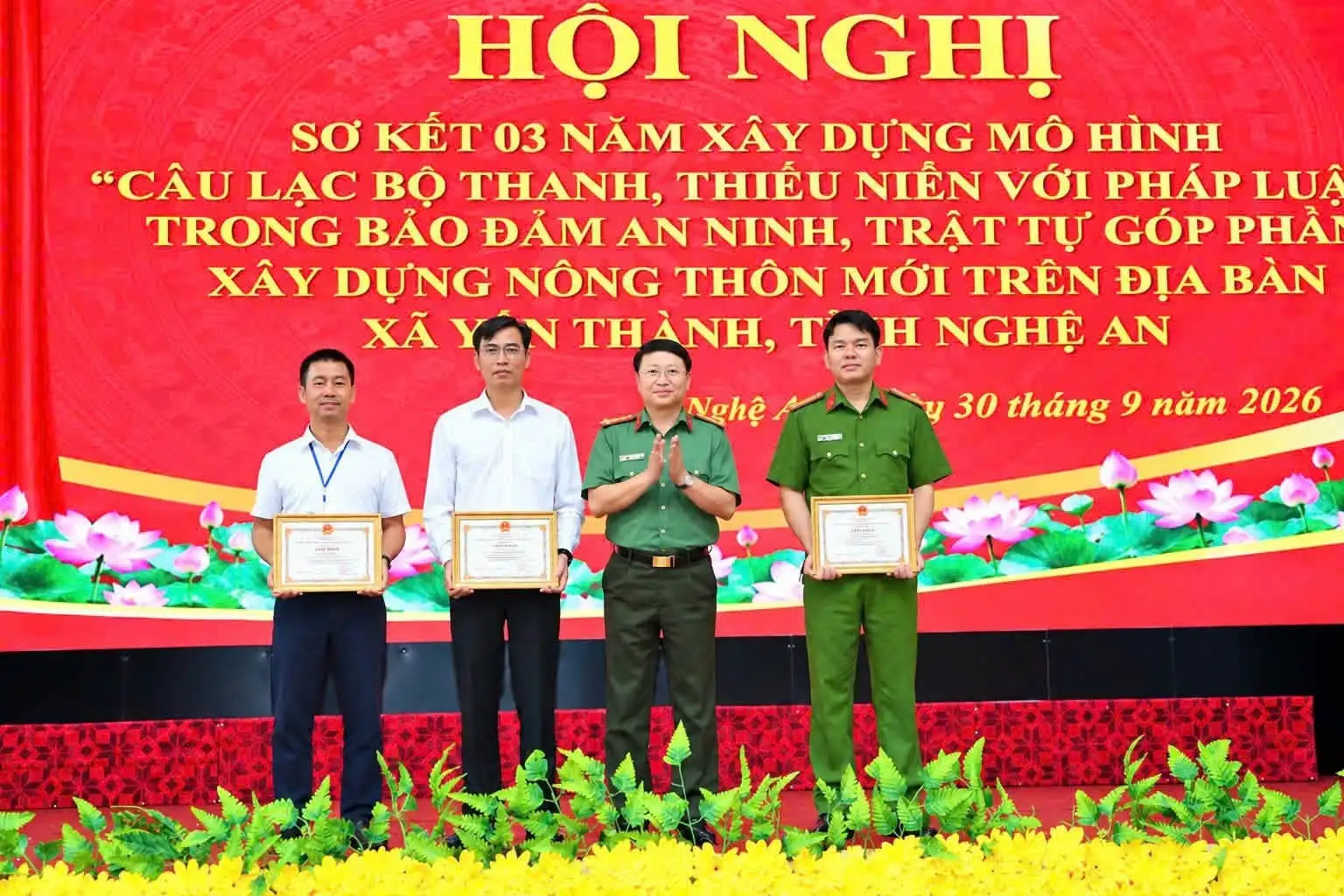 Sơ kết 03 năm xây dựng mô hình “Câu lạc bộ thanh thiếu niên với pháp luật” trong đảm bảo an ninh trật tự, góp phần xây dựng nông thôn mới trên địa bàn xã Yên Thành