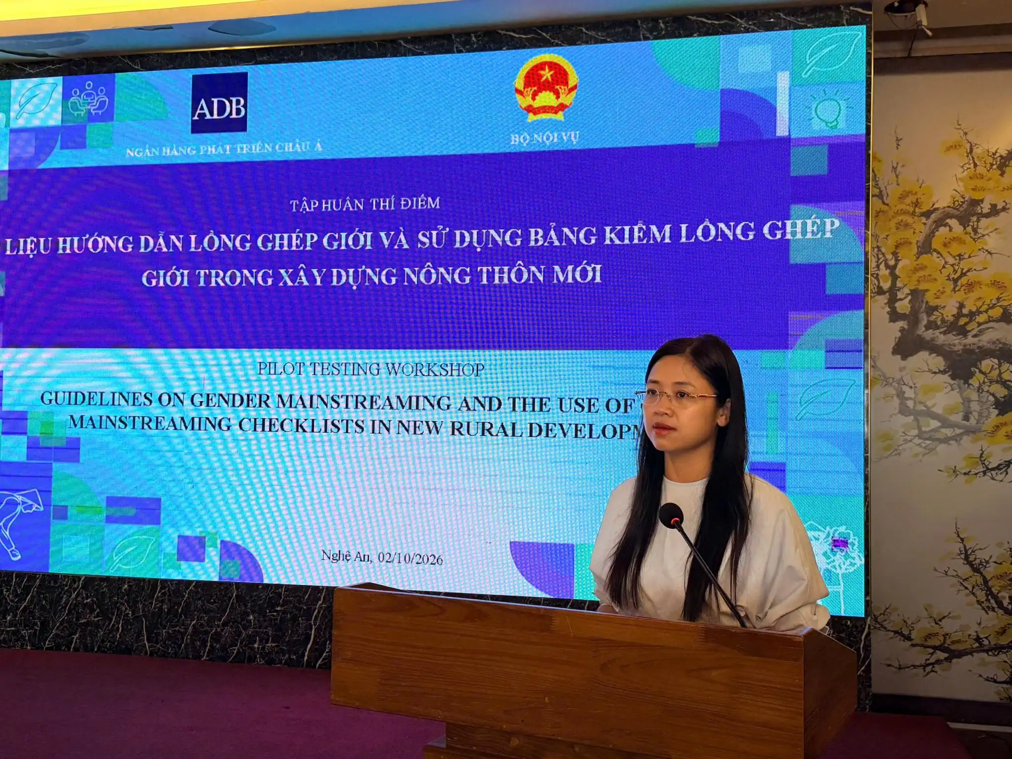 Tập huấn thí điểm sử dụng Tài liệu hướng dẫn và Bảng kiểm lồng ghép giới trong xây dựng nông thôn mới