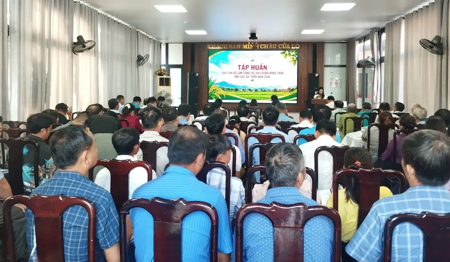 Chi cục Kinh tế hợp tác và Phát triển nông thôn tỉnh Nghệ An tổ chức lớp tập huấn cho cán bộ làm công tác xây dựng nông thôn mới các xã, thôn năm 2026