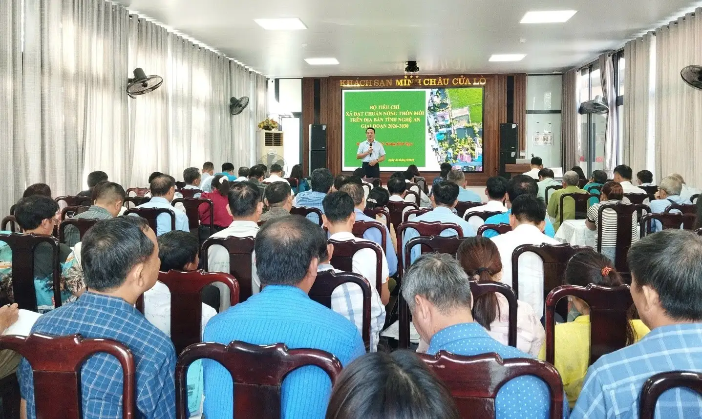 Chi cục Kinh tế hợp tác và Phát triển nông thôn tỉnh Nghệ An tổ chức lớp tập huấn cho cán bộ làm công tác xây dựng nông thôn mới các xã, thôn năm 2026