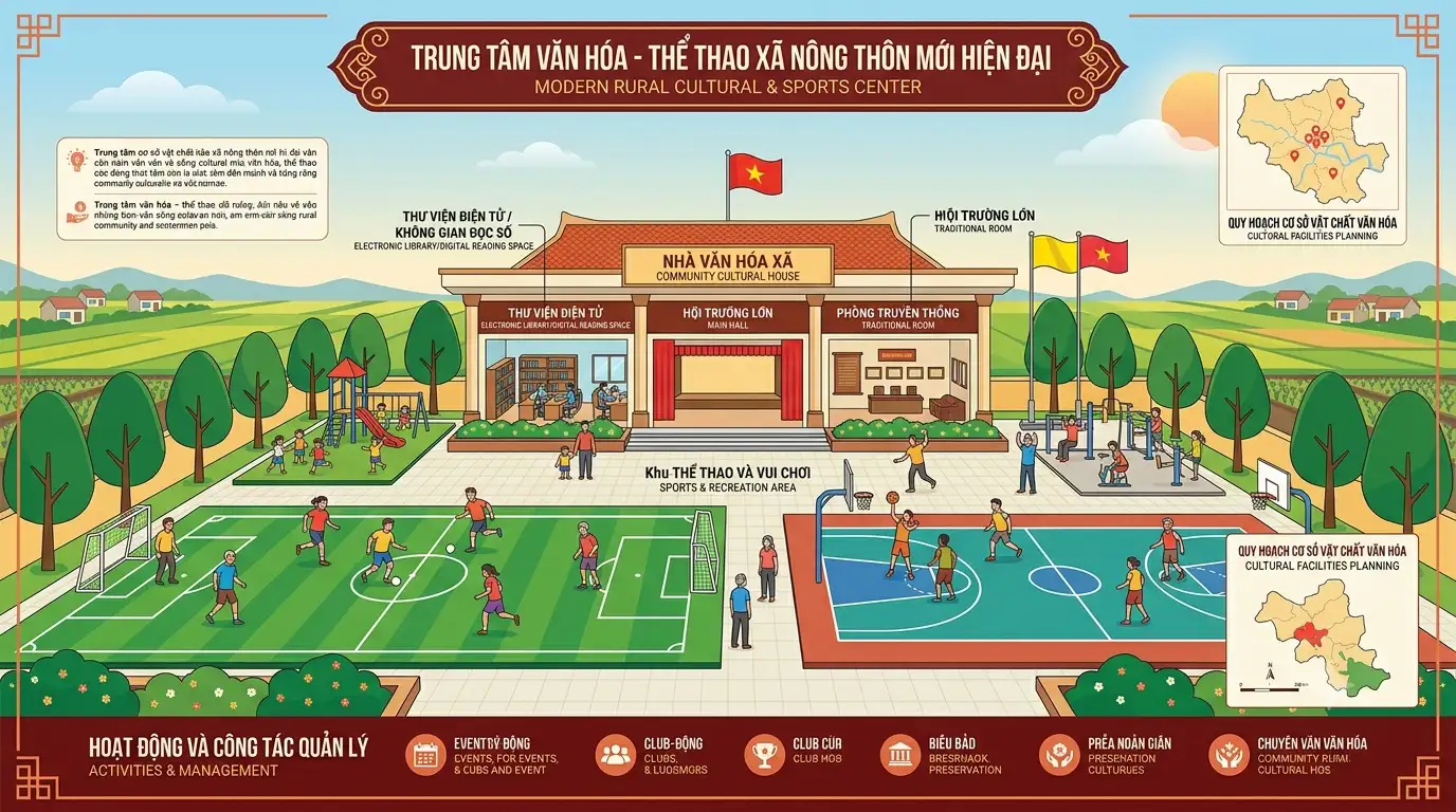 Infographic: Hướng dẫn thực hiện nội dung tiêu chí văn hóa, thể thao và du lịch thuộc Bộ tiêu chí quốc gia về xã nông thôn mới, nông thôn mới hiện đại giai đoạn 2026-2030
